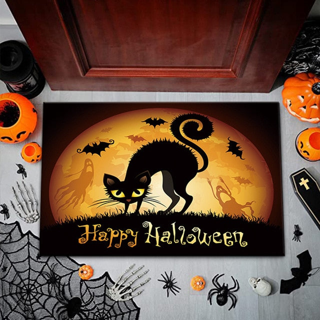 3D Horror Party Festival Decorations Halloween Sewer Clown Carpet Illusion Rugs Door Living Room Floor Mat Kitchen Home Soft Mat