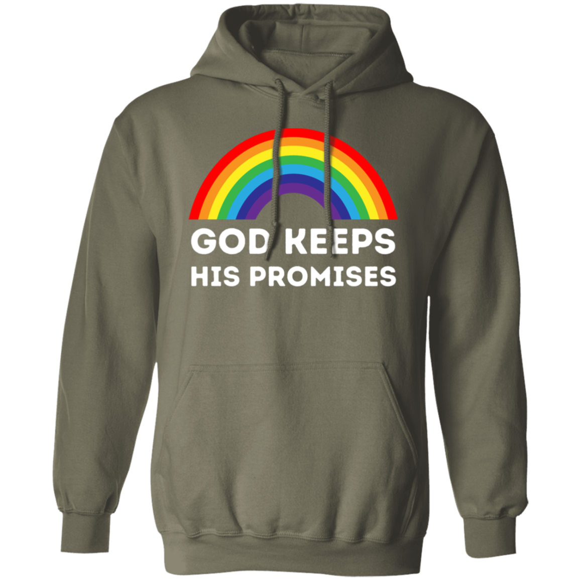 "God Keeps His Promises" Rainbow Hoodie – Inspirational Christian Apparel