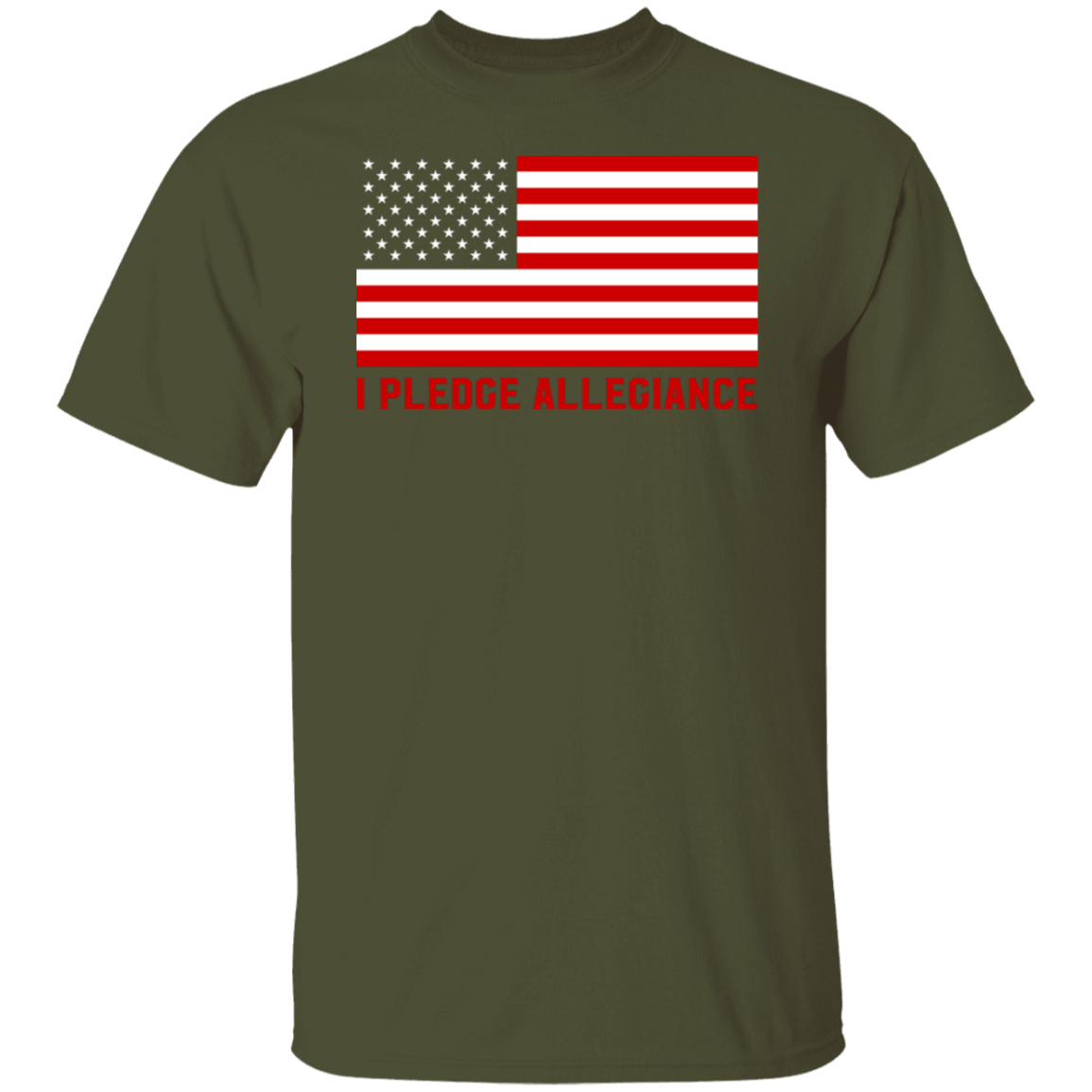 Pledge of Allegiance Patriotic T-Shirt - Proudly American Tee