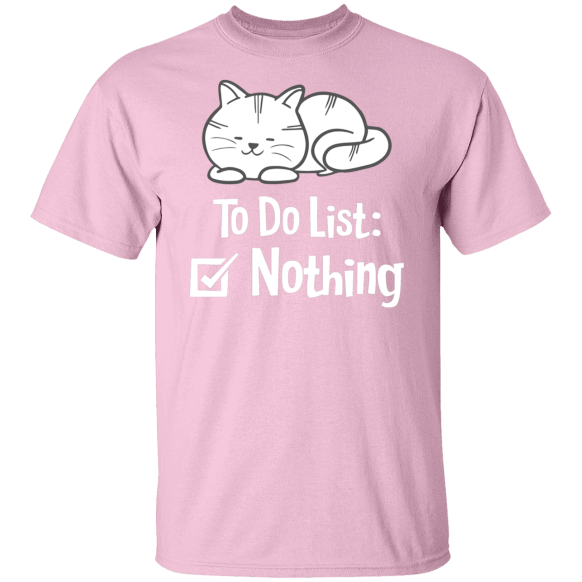 "Purrfectly Lazy: To Do List - Nothing" Cat T-Shirt for Relaxation & Cat Lovers!