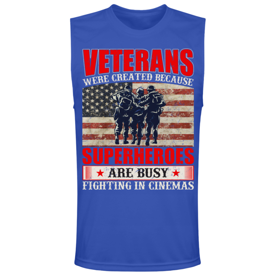 Superheroes of Reality: Veterans Muscle Tee - Honoring Our Real-Life Heroes!