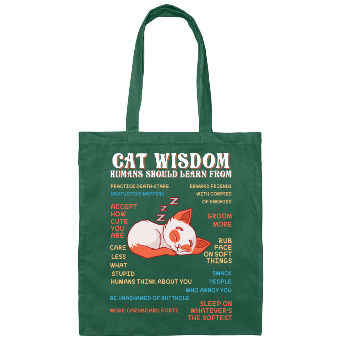 "Cat Wisdom" Tote Bag: Carry Your Feline Philosophy Everywhere!