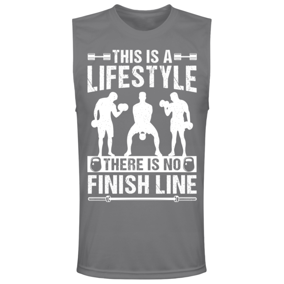 "No Finish Line" Muscle Tee - Embrace the Fitness Lifestyle!
