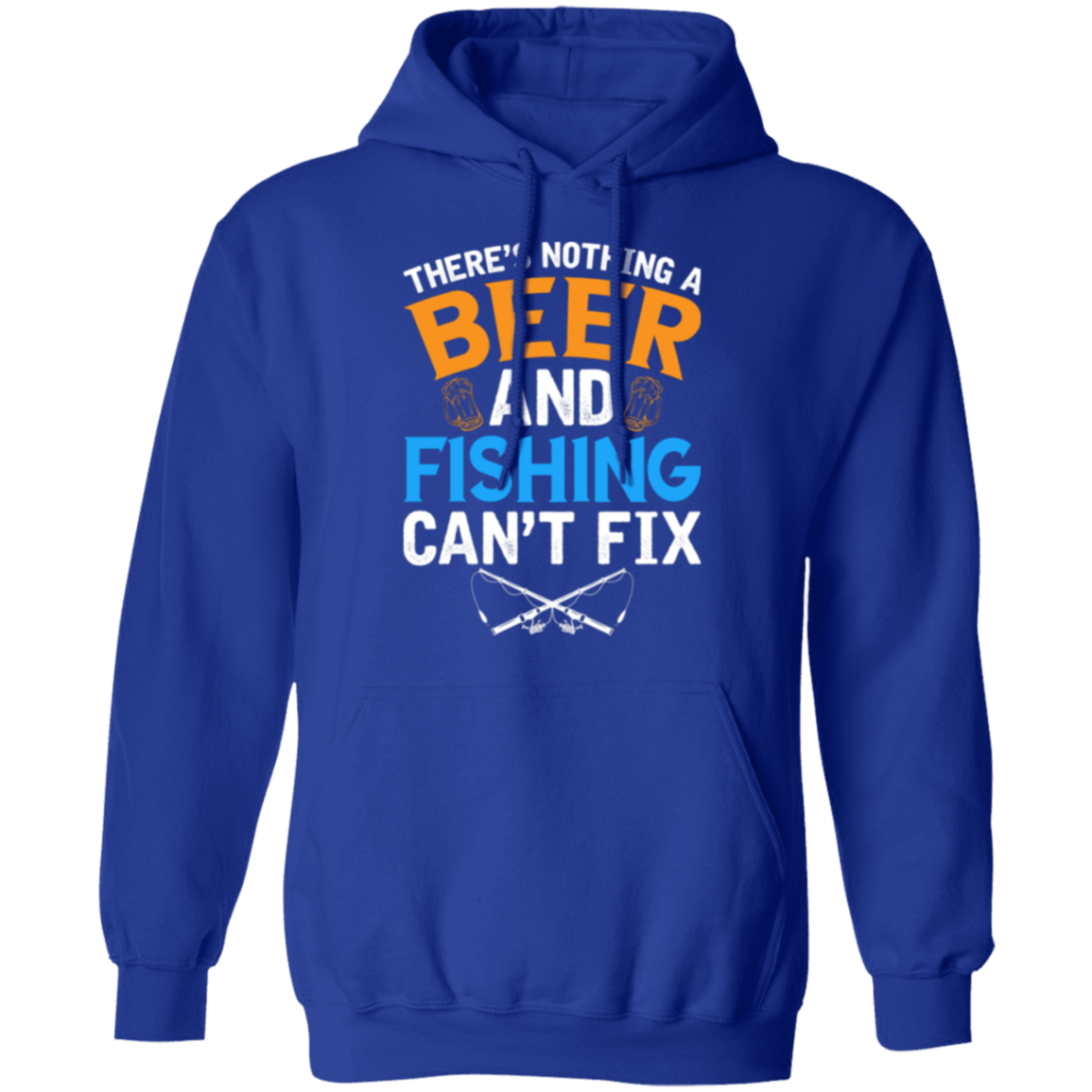 "There's Nothing A Beer And Fishing Can't Fix" Hoodie – Cozy Up with Fishing & Beer Passion!
