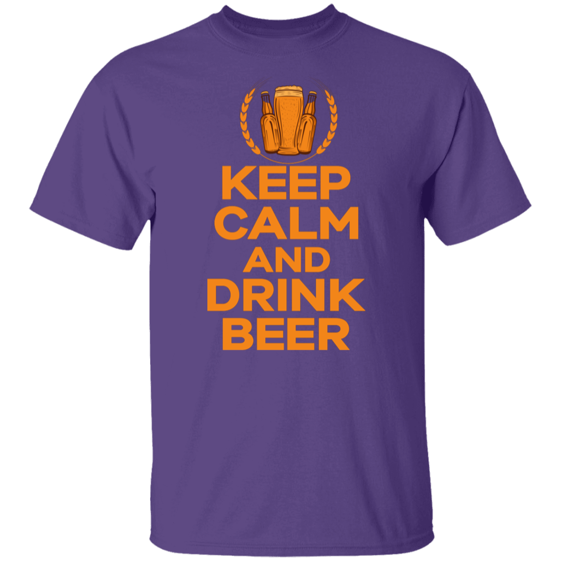 "Keep Calm And Drink Beer" T-Shirt – Perfect Apparel for Beer Enthusiasts and Happy Hour Lovers!