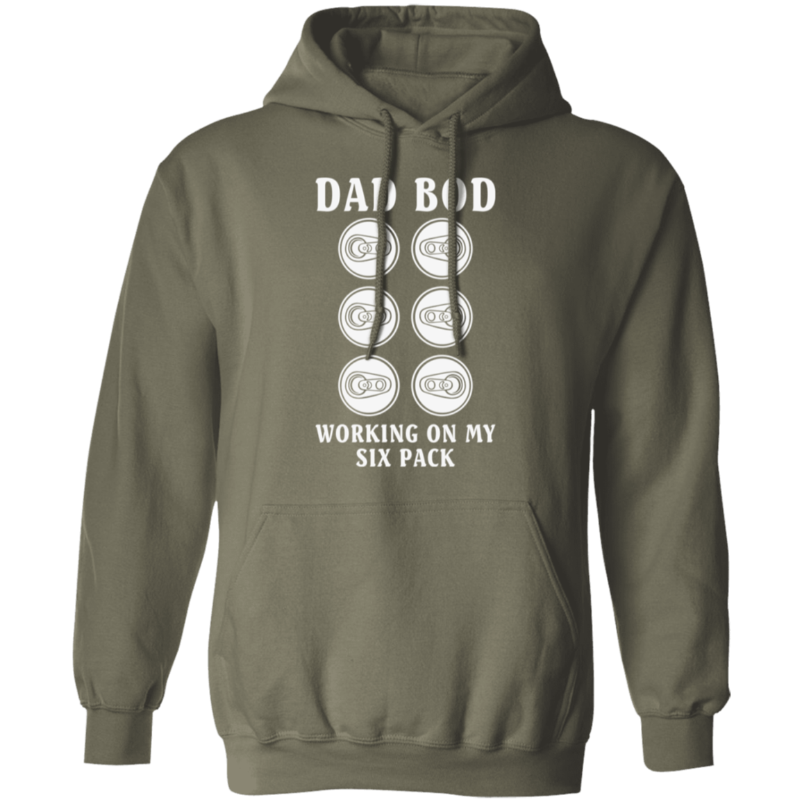 "Dad Bod: Working On My Six Pack" Hoodie – Ideal for Beer, Wine, and Cocktail Enthusiasts!