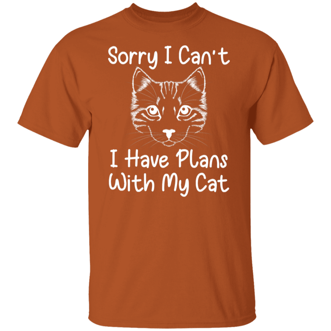 "Plans With My Cat" Funny Cat Lover T-Shirt