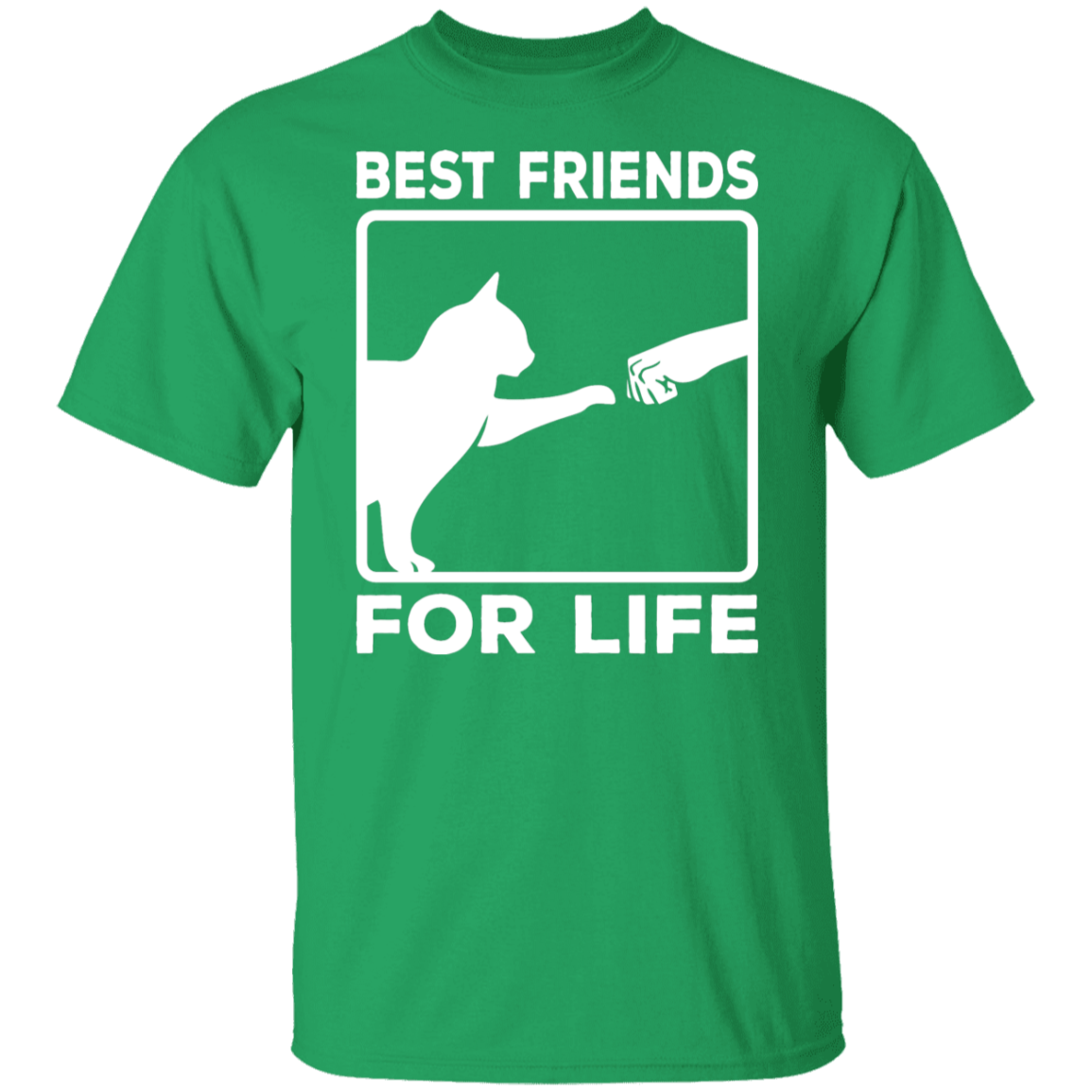 "Best Friends For Life" - Cat & Human Fist Bump T-Shirt | Perfect for Cat Lovers & Pet Owners!