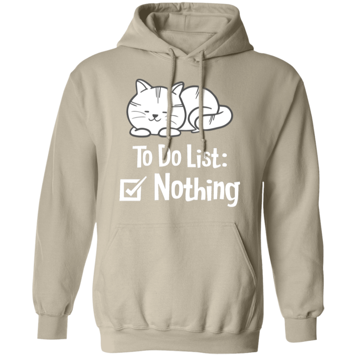 "Purrfectly Lazy: 'To Do List - Nothing" Cat Hoodie for Cozy Relaxation & Cat Lovers!