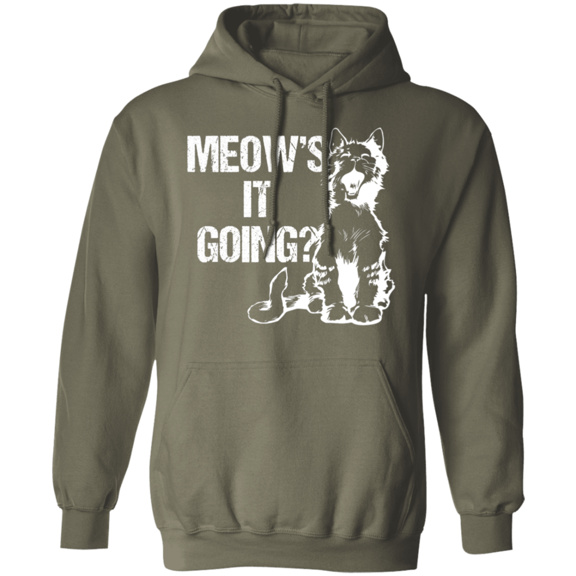 "Meow's It Going?" Cute Cat Hoodie for Cat Lovers & Cat Ladies!