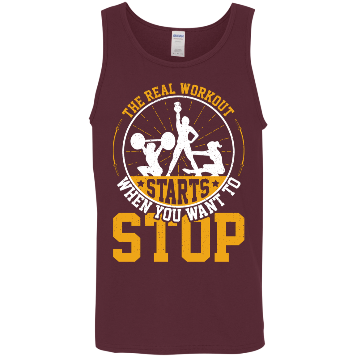 "The Real Workout Starts When You Want To Stop" Tank Top – Ideal for Gym Goers & Fitness Enthusiasts!