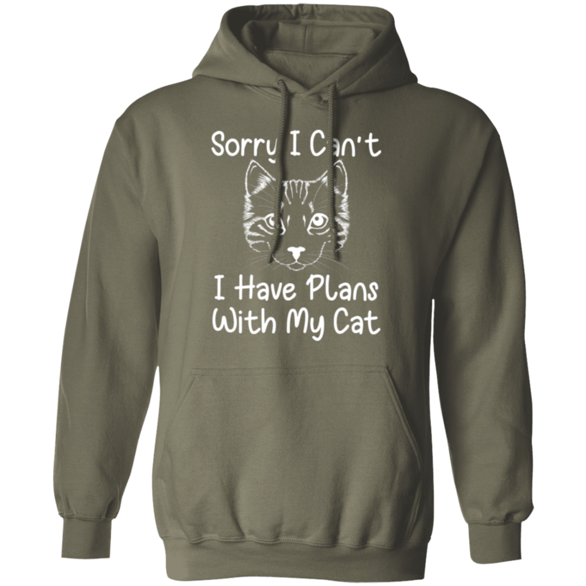 "Plans With My Cat" Funny Cat Lover Hoodie