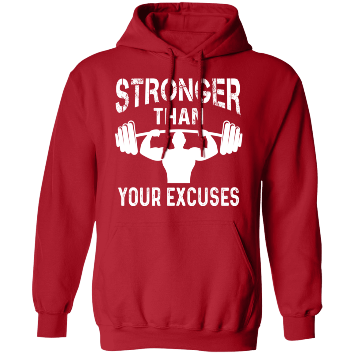 "Stronger Than Your Excuses" – Motivational Hoodie for Gym Rats and Weightlifters!