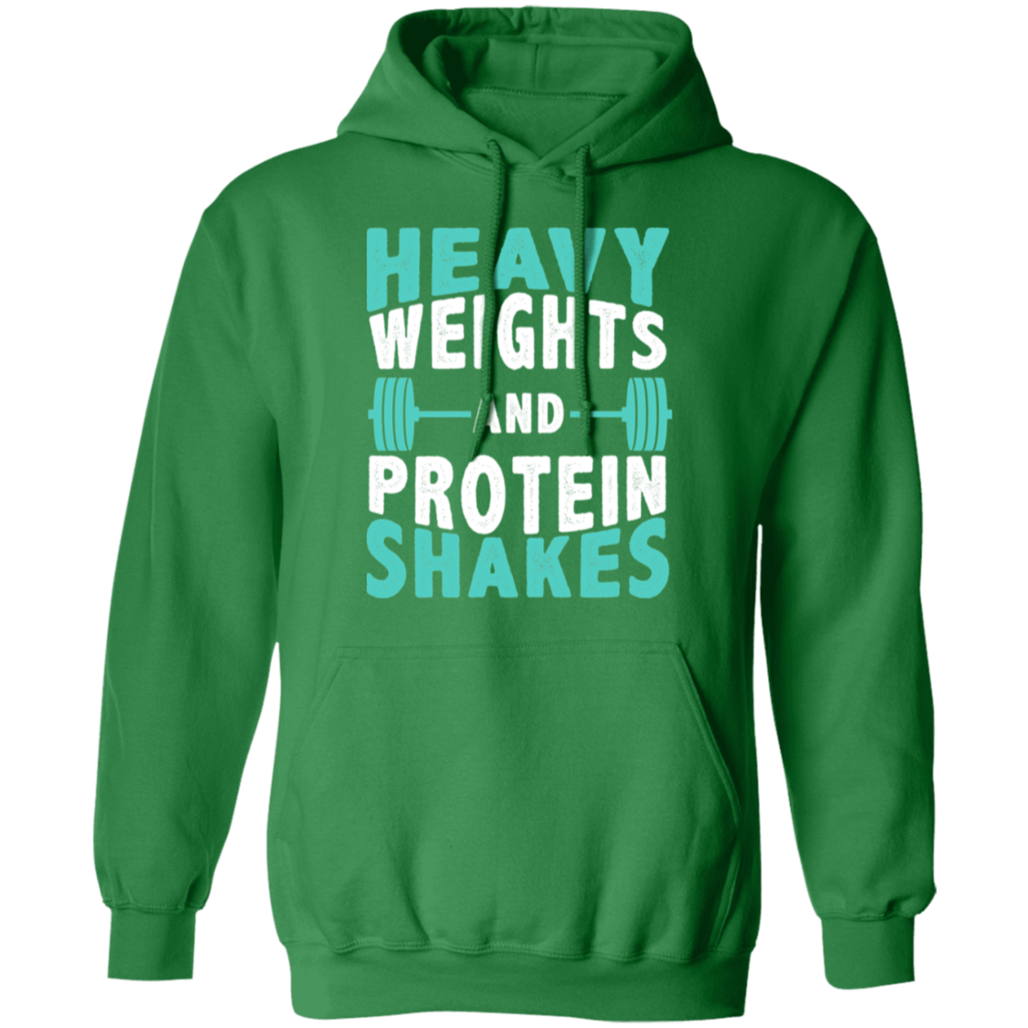 "Heavy Weights and Protein Shakes" Hoodie – Cozy and Motivational Gear for Fitness Enthusiasts!