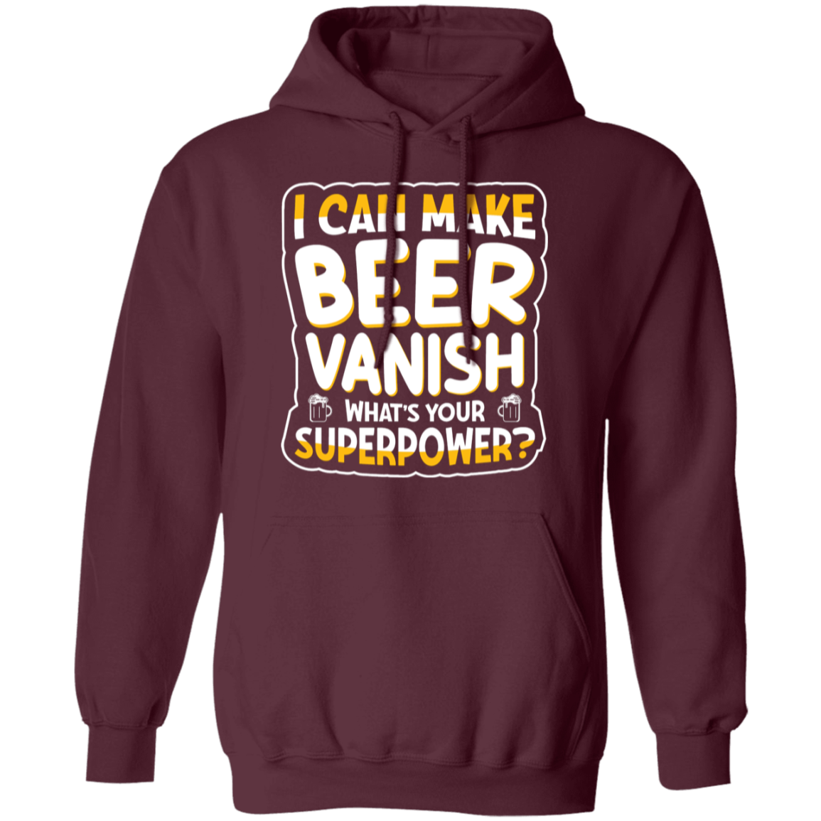 "I Can Make Beer Vanish" Superpower Hoodie – Cozy & Funny for Beer Lovers & Happy Hour Heroes