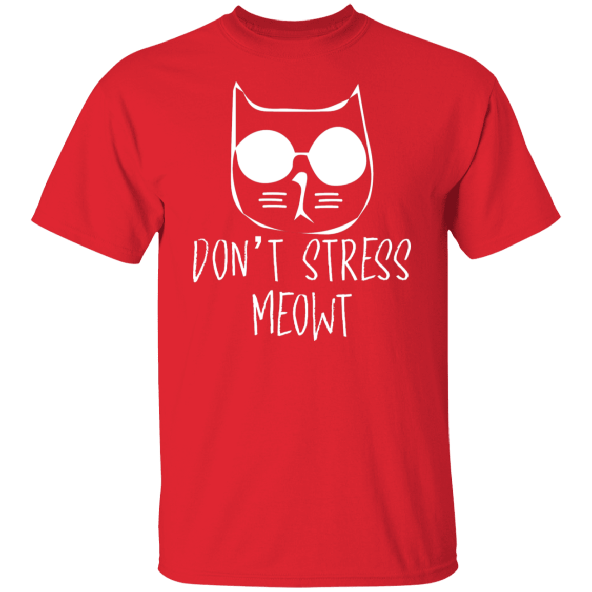 "Don't Stress Meowt" Cool Cat T-Shirt – Perfect for Cat Lovers, Cat Owners, & Cat Ladies!