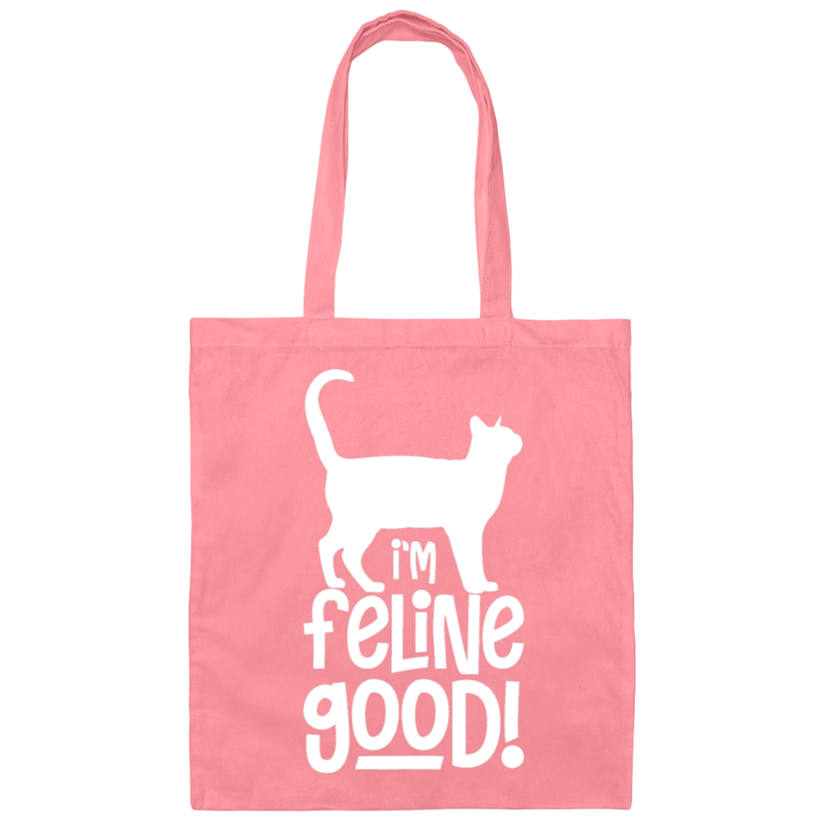 "I'm Feline Good" Cat Lover's Tote Bag - Cute and Practical Gift for Cat Owners, Cat Ladies, and Cat Enthusiasts!