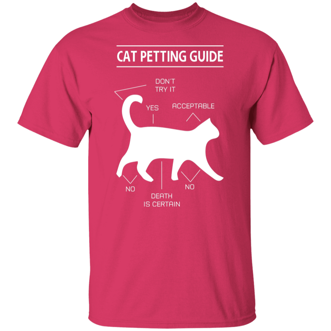 "Cat Petting Guide" T-Shirt – Master the Feline Touch!