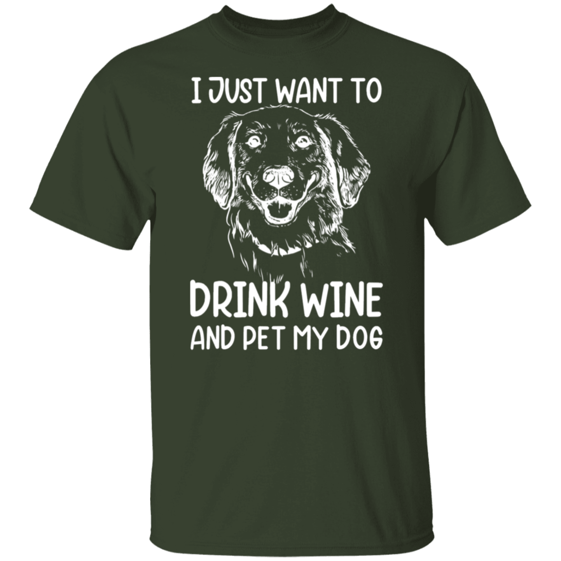 "Wine, Wag, and Unwind": Dog Lover's T-Shirt