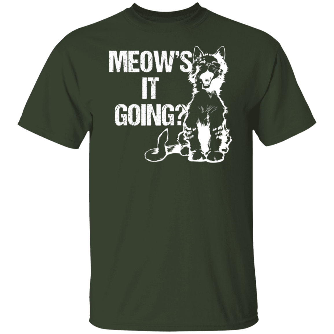 "Meow's It Going?" Cute Cat T-Shirt for Cat Lovers & Cat Ladies!