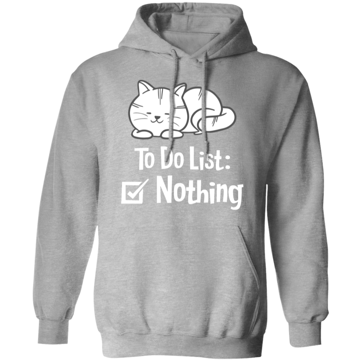 "Purrfectly Lazy: 'To Do List - Nothing" Cat Hoodie for Cozy Relaxation & Cat Lovers!