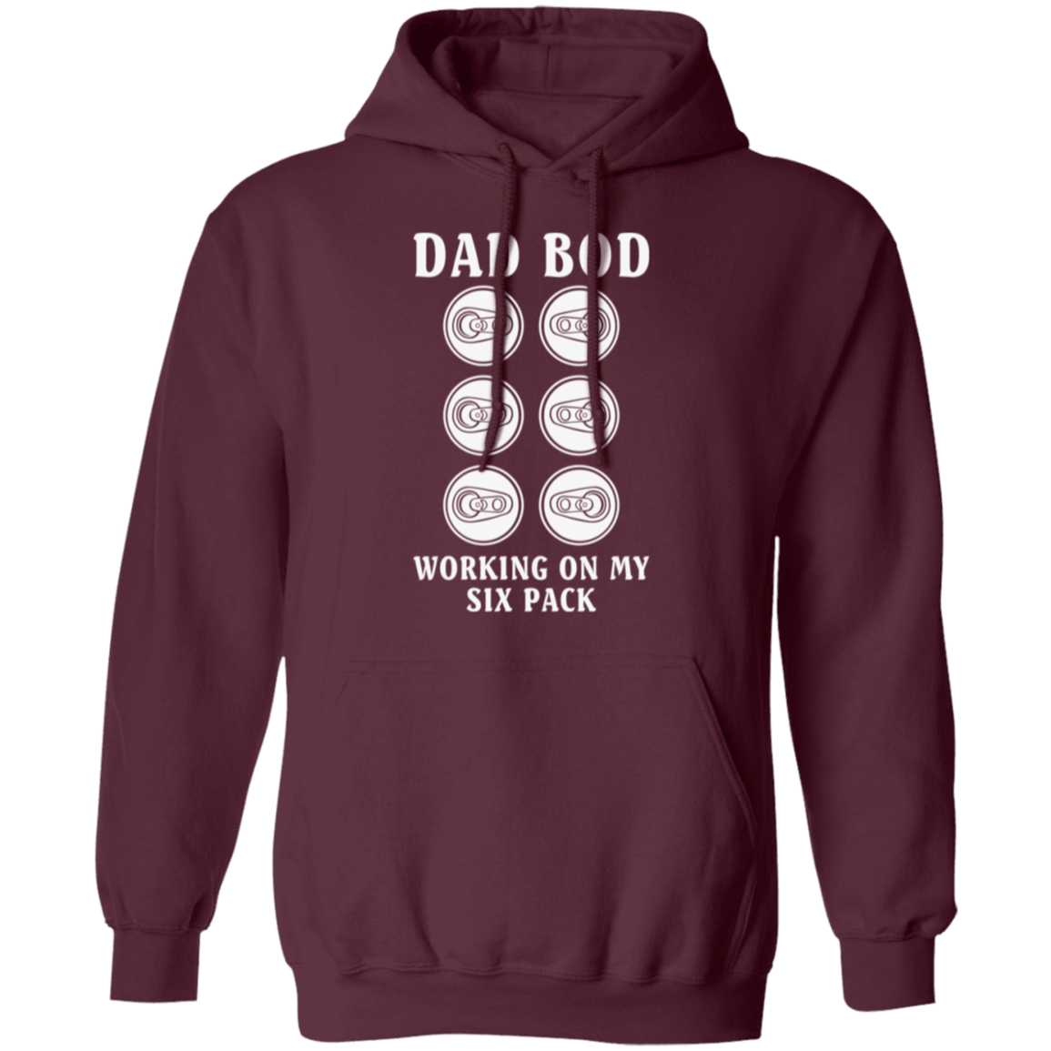"Dad Bod: Working On My Six Pack" Hoodie – Ideal for Beer, Wine, and Cocktail Enthusiasts!