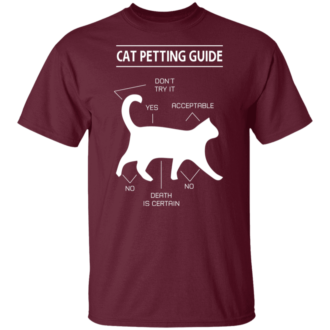 "Cat Petting Guide" T-Shirt – Master the Feline Touch!