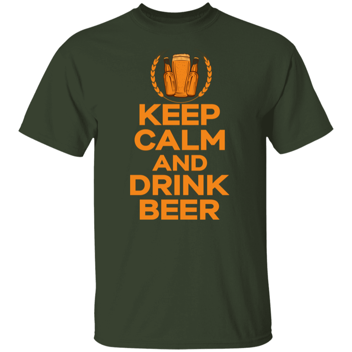 "Keep Calm And Drink Beer" T-Shirt – Perfect Apparel for Beer Enthusiasts and Happy Hour Lovers!