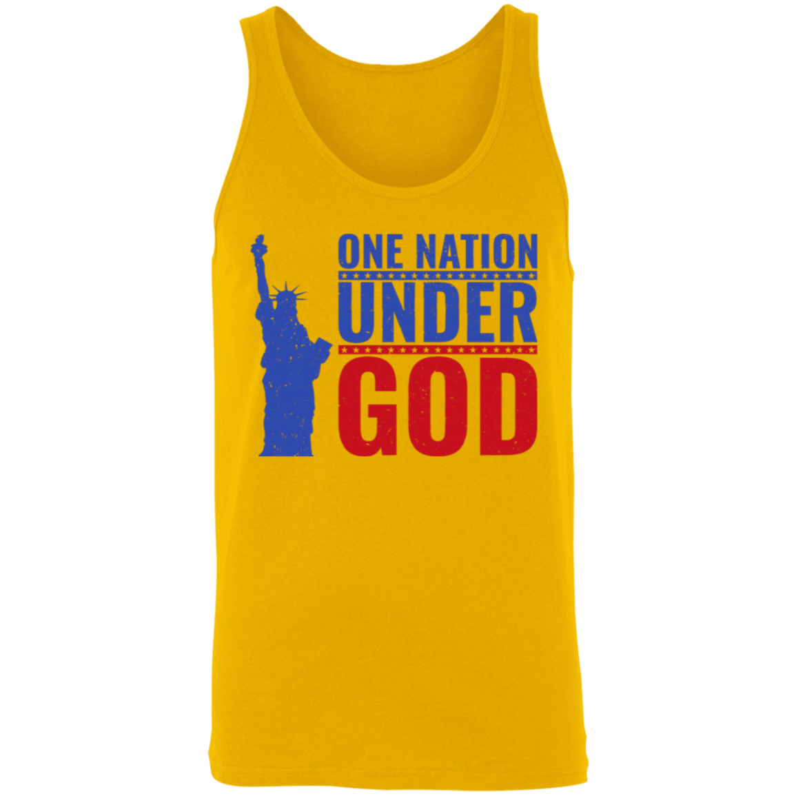 "One Nation Under God" Patriotic Unisex Tank Top – Featuring the Statue of Liberty