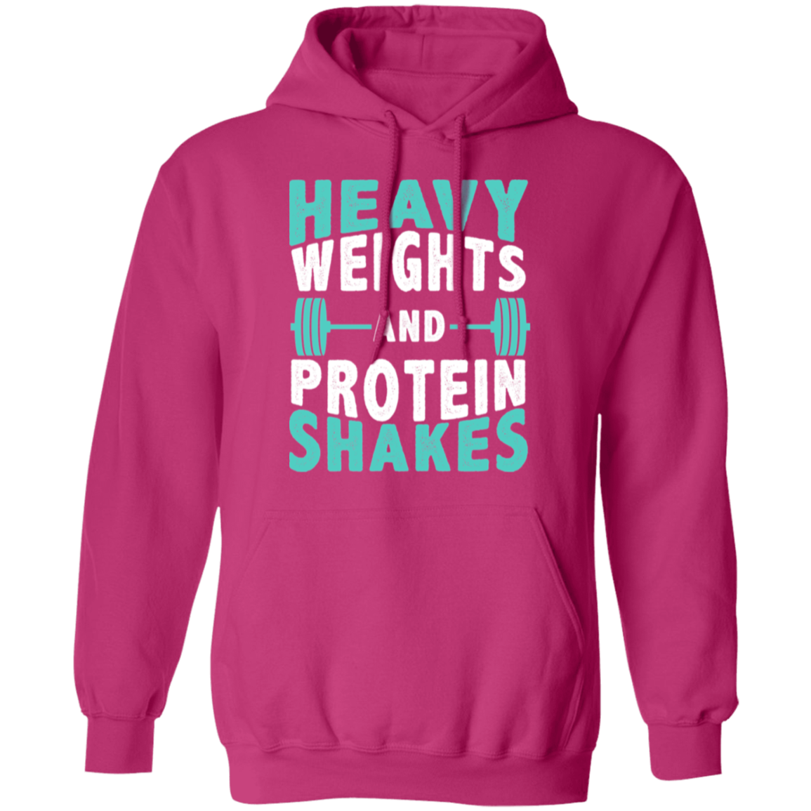 "Heavy Weights and Protein Shakes" Hoodie – Cozy and Motivational Gear for Fitness Enthusiasts!