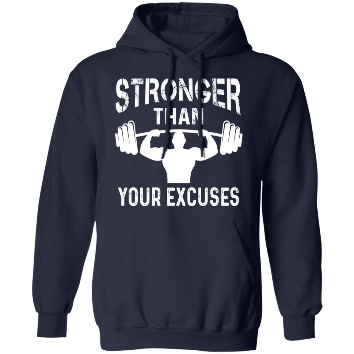 "Stronger Than Your Excuses" – Motivational Hoodie for Gym Rats and Weightlifters!