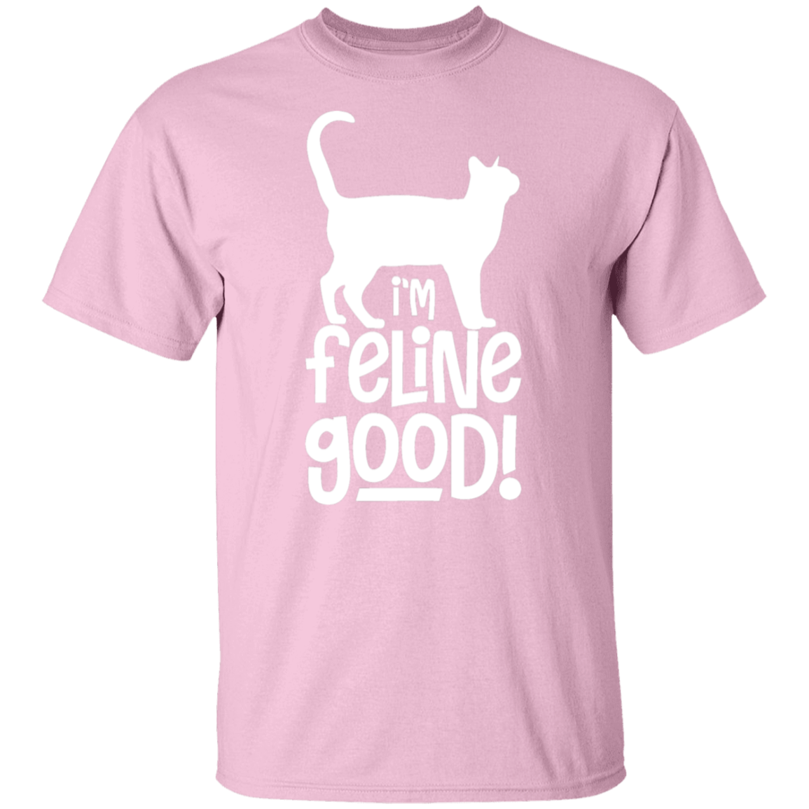 "I'm Feline Good" Cat Lover's T-Shirt - Perfect Gift for Cat Owners, Cat Ladies, and Cat Enthusiasts!
