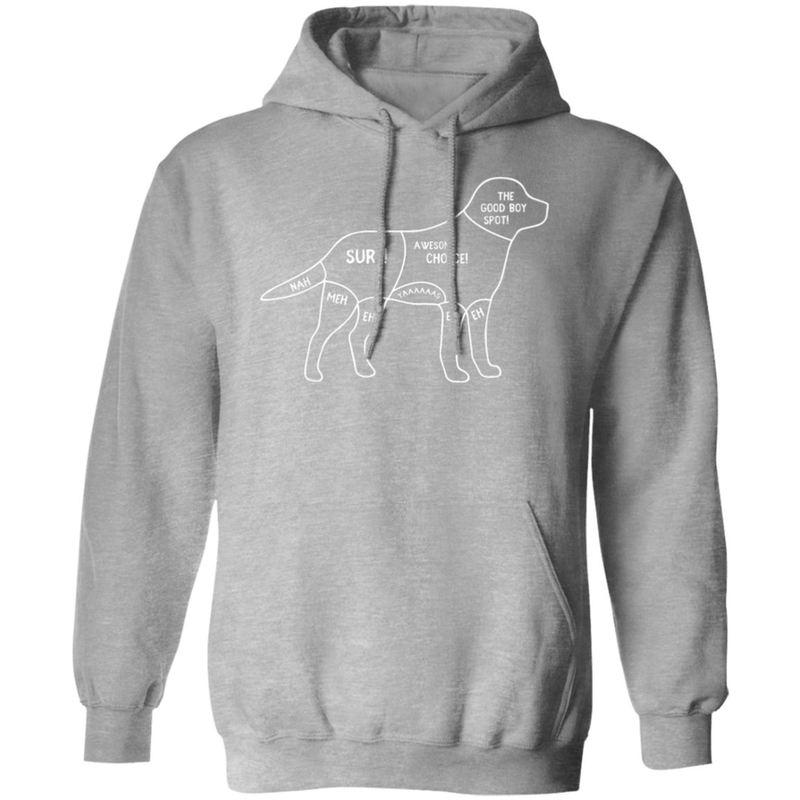 "Dog's Petting Guide" Hoodie: Stay Cozy, Pet Happily!