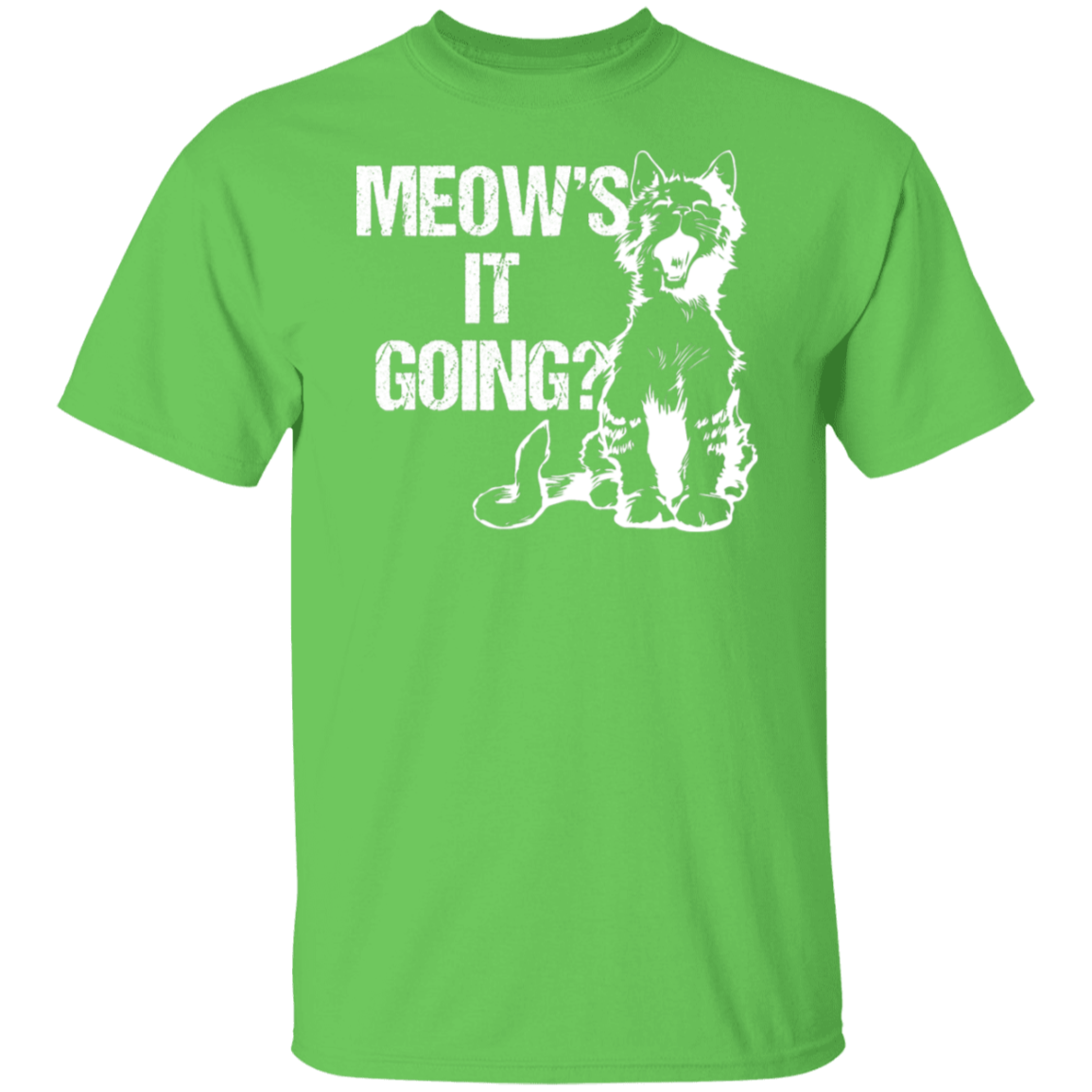 "Meow's It Going?" Cute Cat T-Shirt for Cat Lovers & Cat Ladies!