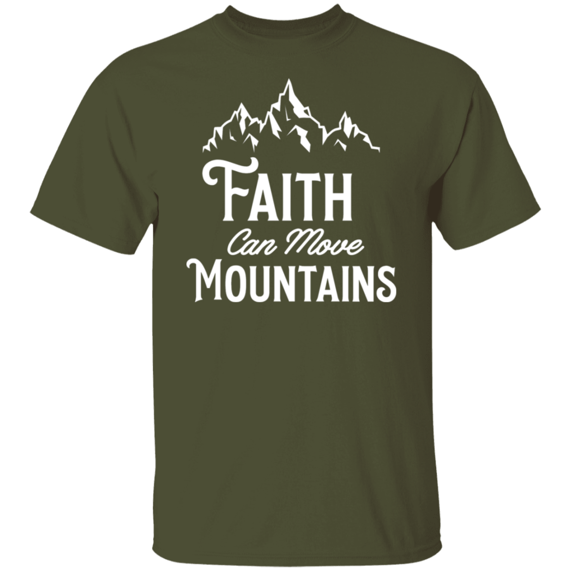 "Faith Can Move Mountains" Inspirational Christian T-Shirt