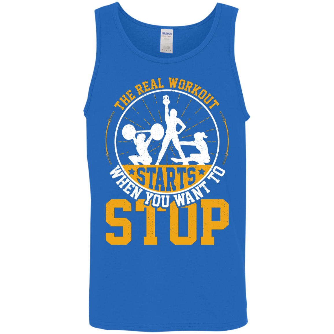 "The Real Workout Starts When You Want To Stop" Tank Top – Ideal for Gym Goers & Fitness Enthusiasts!