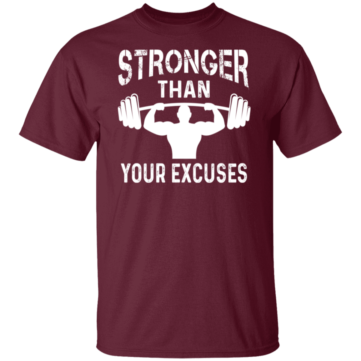 "Stronger Than Your Excuses" – Motivational Fitness T-Shirt for Gym Enthusiasts!