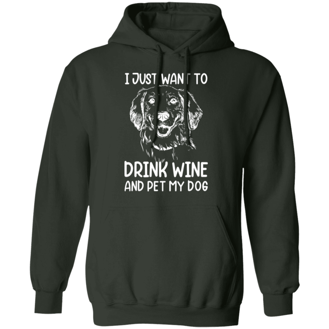 "Wine, Wag, and Unwind": Cozy Dog Lover’s Hoodie