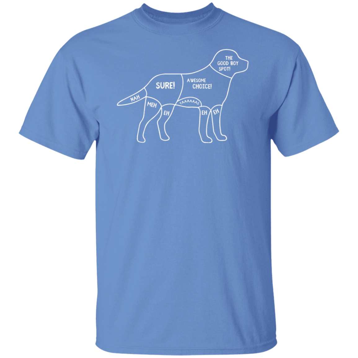 "Pup's Petting Guide" T-Shirt: Wear Your Dog's Favorite Spots!