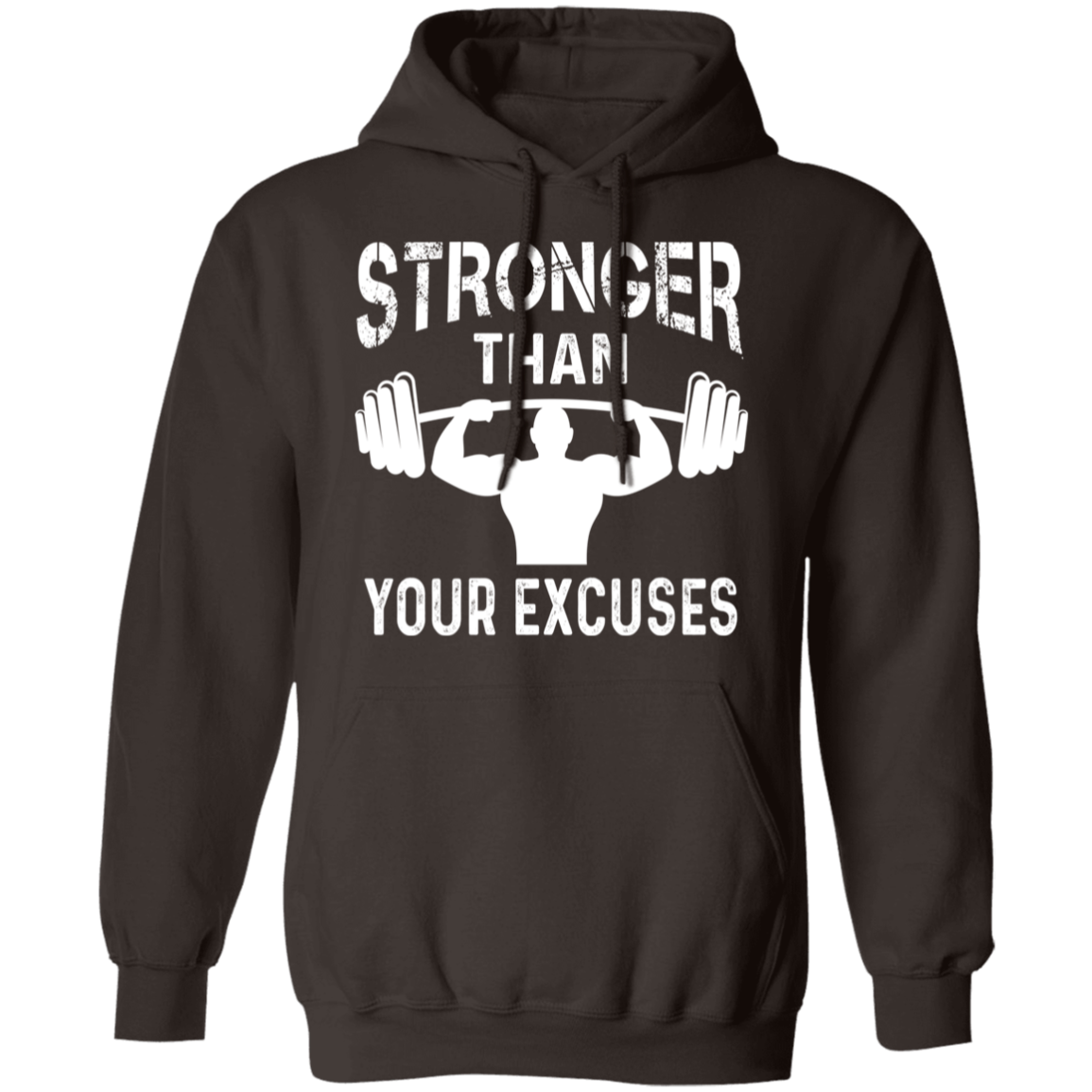 "Stronger Than Your Excuses" – Motivational Hoodie for Gym Rats and Weightlifters!