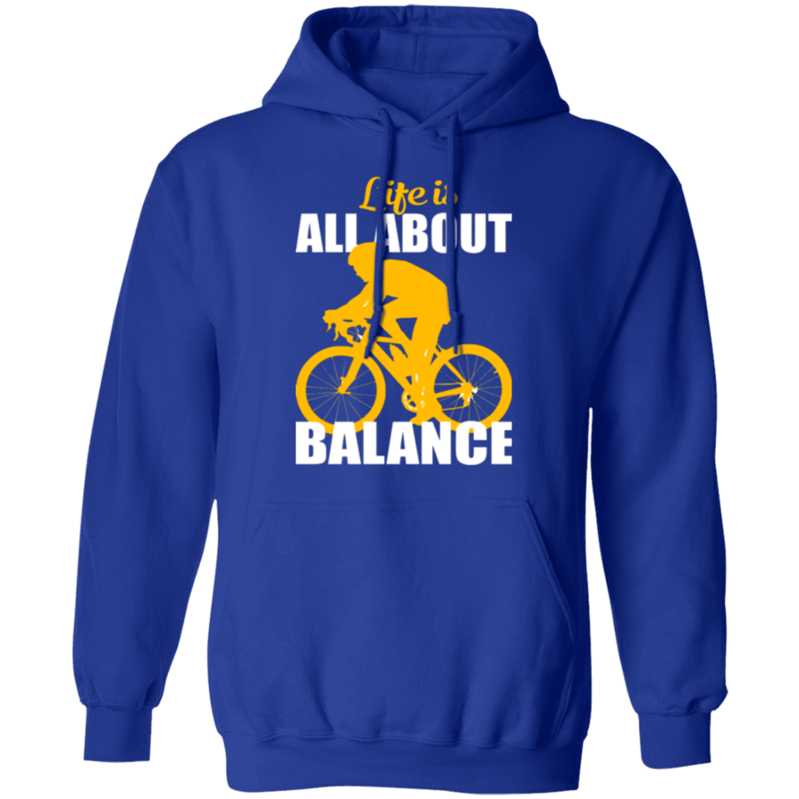 "Life Is All About Balance" Hoodie - Cozy and Inspirational for Cyclists!