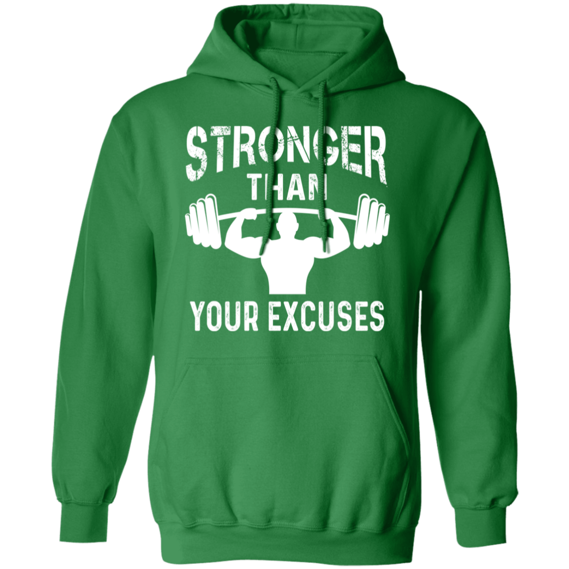 "Stronger Than Your Excuses" – Motivational Hoodie for Gym Rats and Weightlifters!