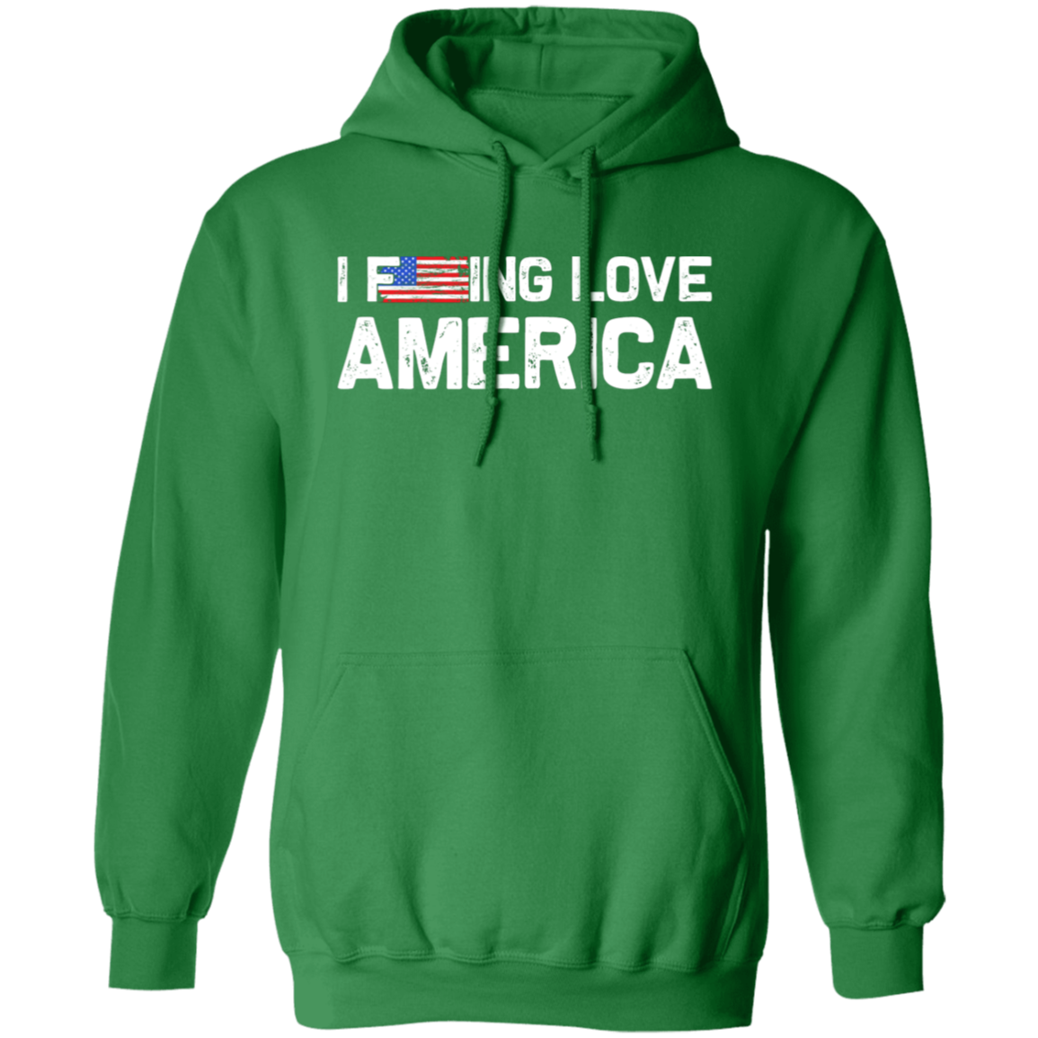 Patriot's Pride: "I F-ing Love America" Flag Hoodie