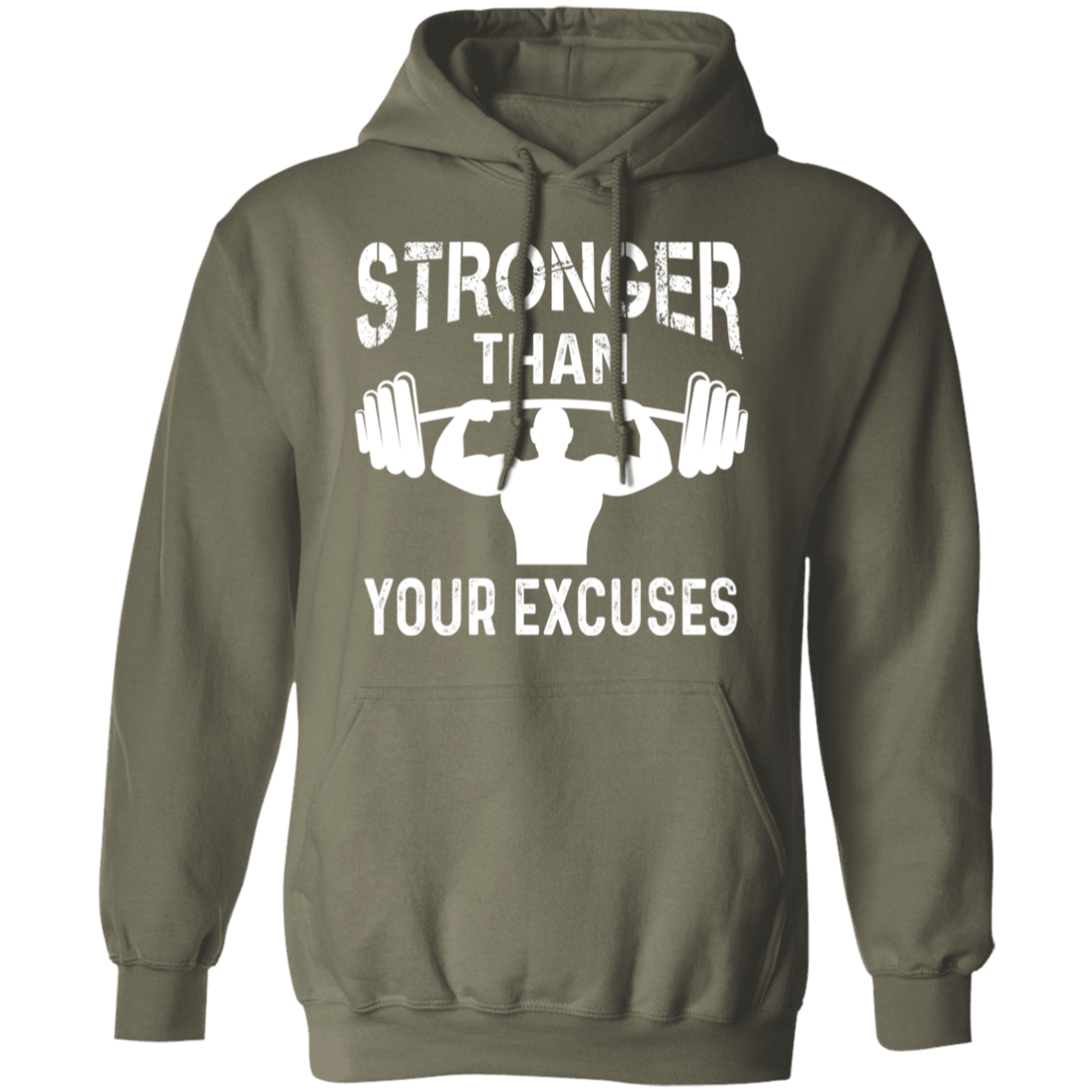 "Stronger Than Your Excuses" – Motivational Hoodie for Gym Rats and Weightlifters!