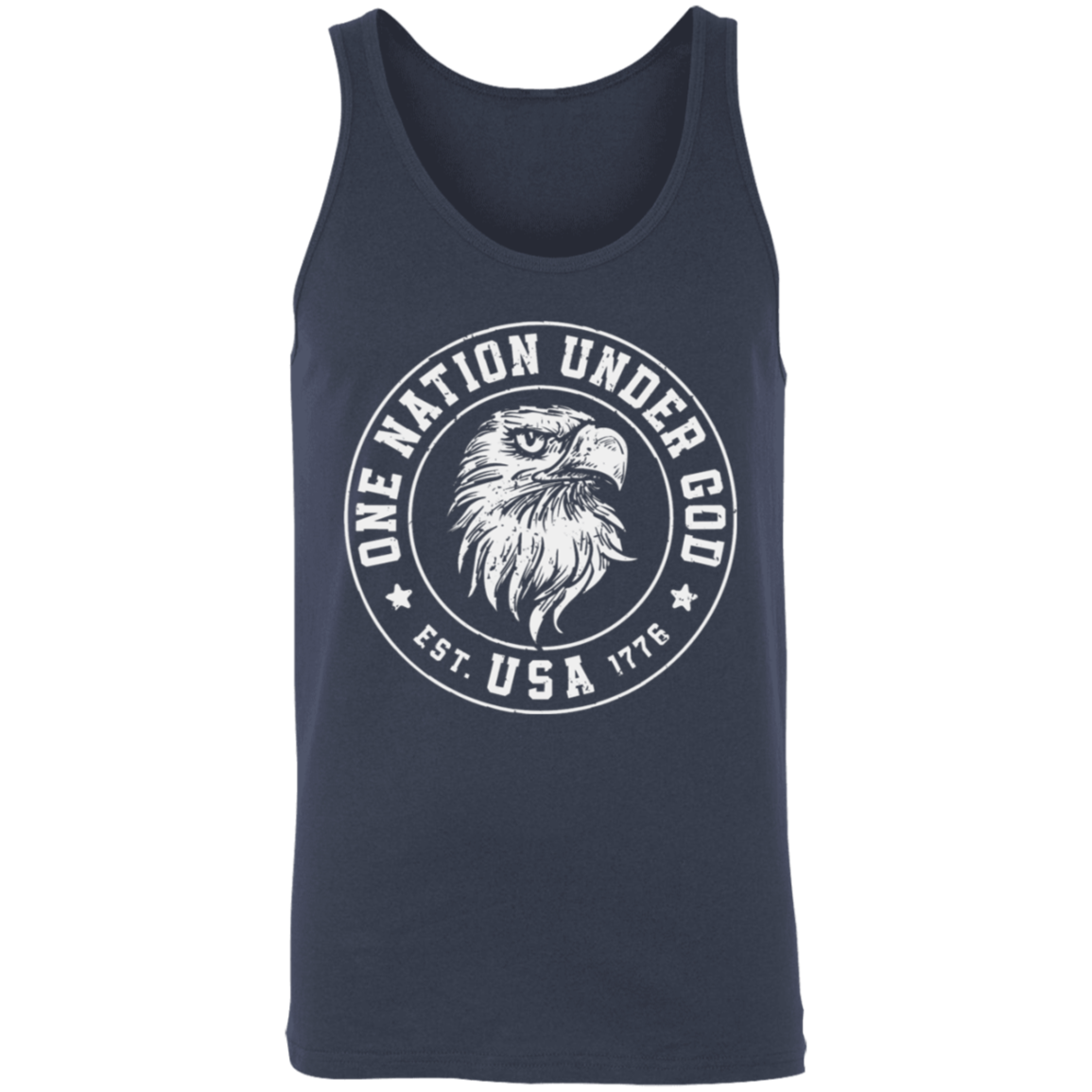 "One Nation Under God: USA Est. 1776" Patriotic Eagle Tank Top