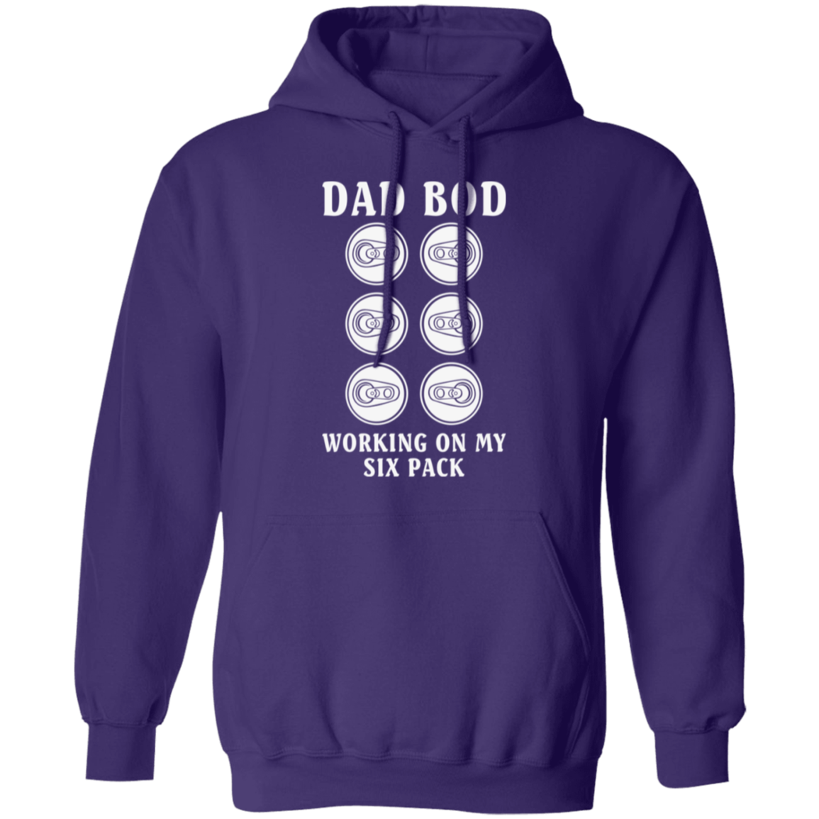 "Dad Bod: Working On My Six Pack" Hoodie – Ideal for Beer, Wine, and Cocktail Enthusiasts!