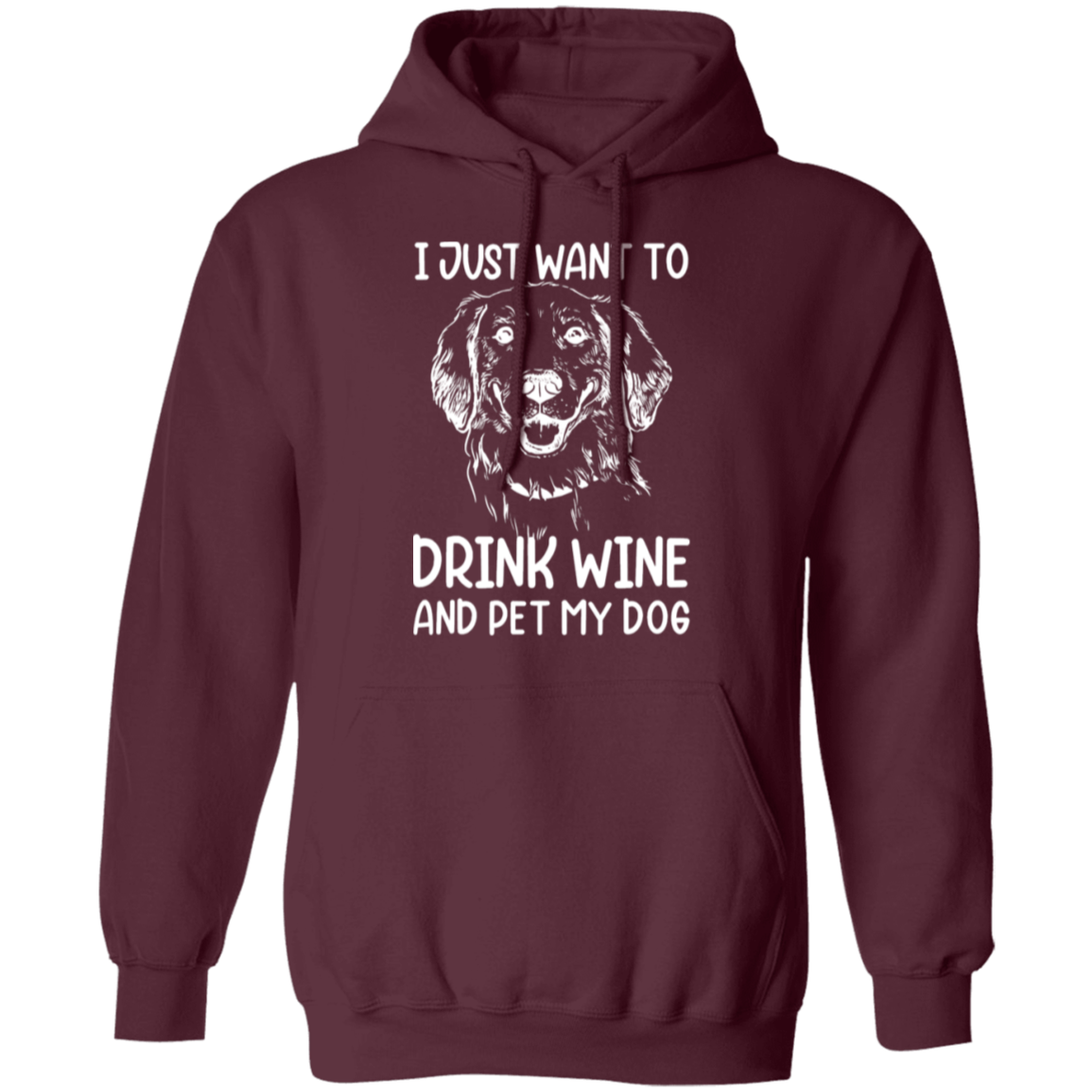 "Wine, Wag, and Unwind": Cozy Dog Lover’s Hoodie