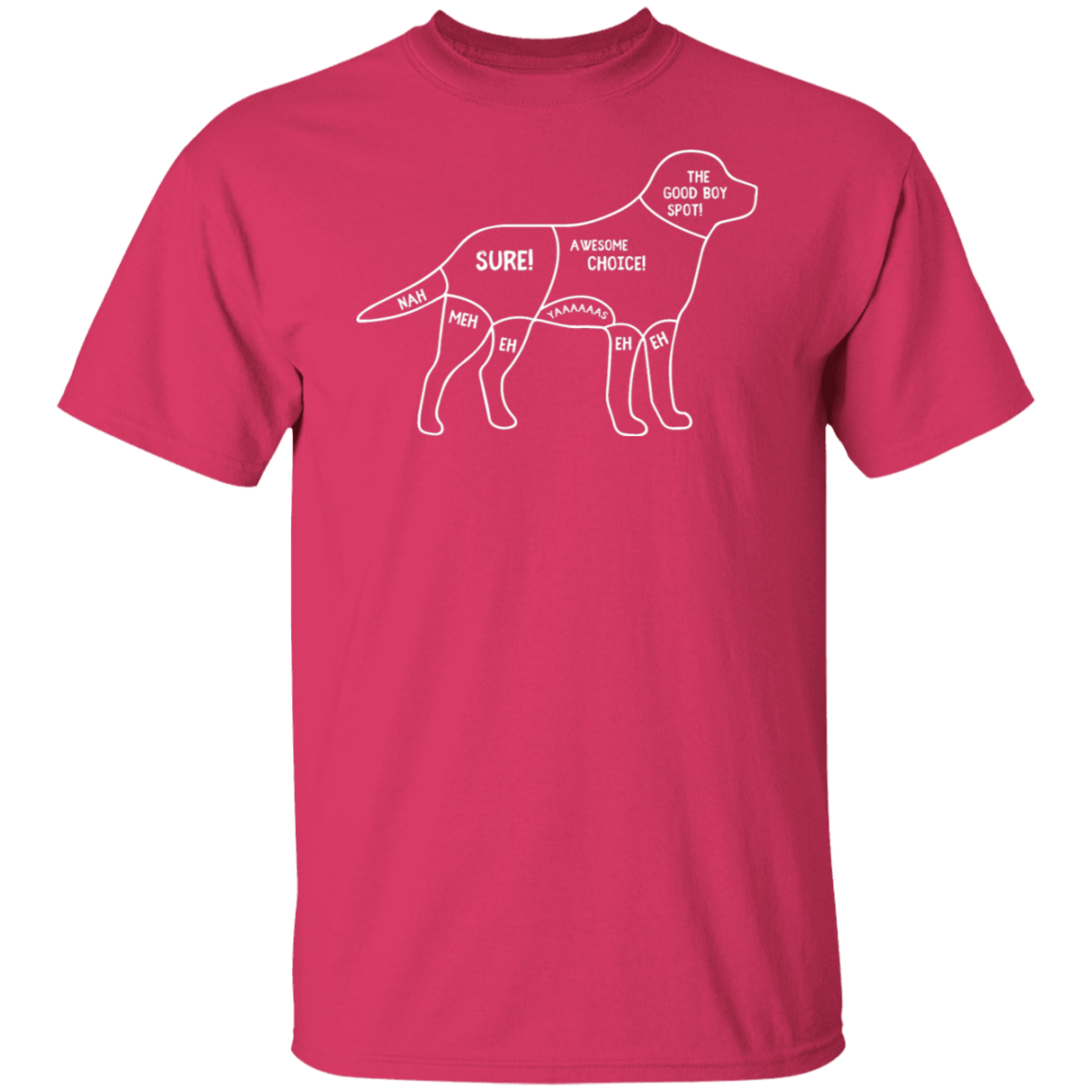 "Pup's Petting Guide" T-Shirt: Wear Your Dog's Favorite Spots!
