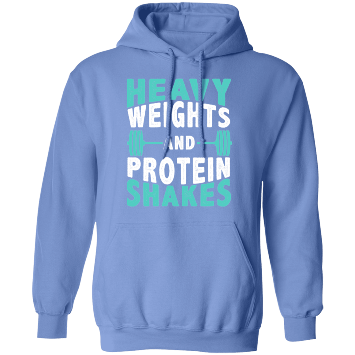 "Heavy Weights and Protein Shakes" Hoodie – Cozy and Motivational Gear for Fitness Enthusiasts!