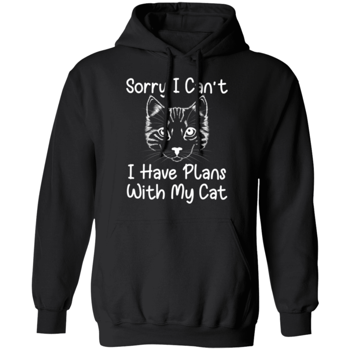 "Plans With My Cat" Funny Cat Lover Hoodie